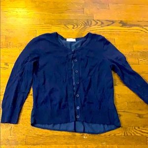 Blue cardigan